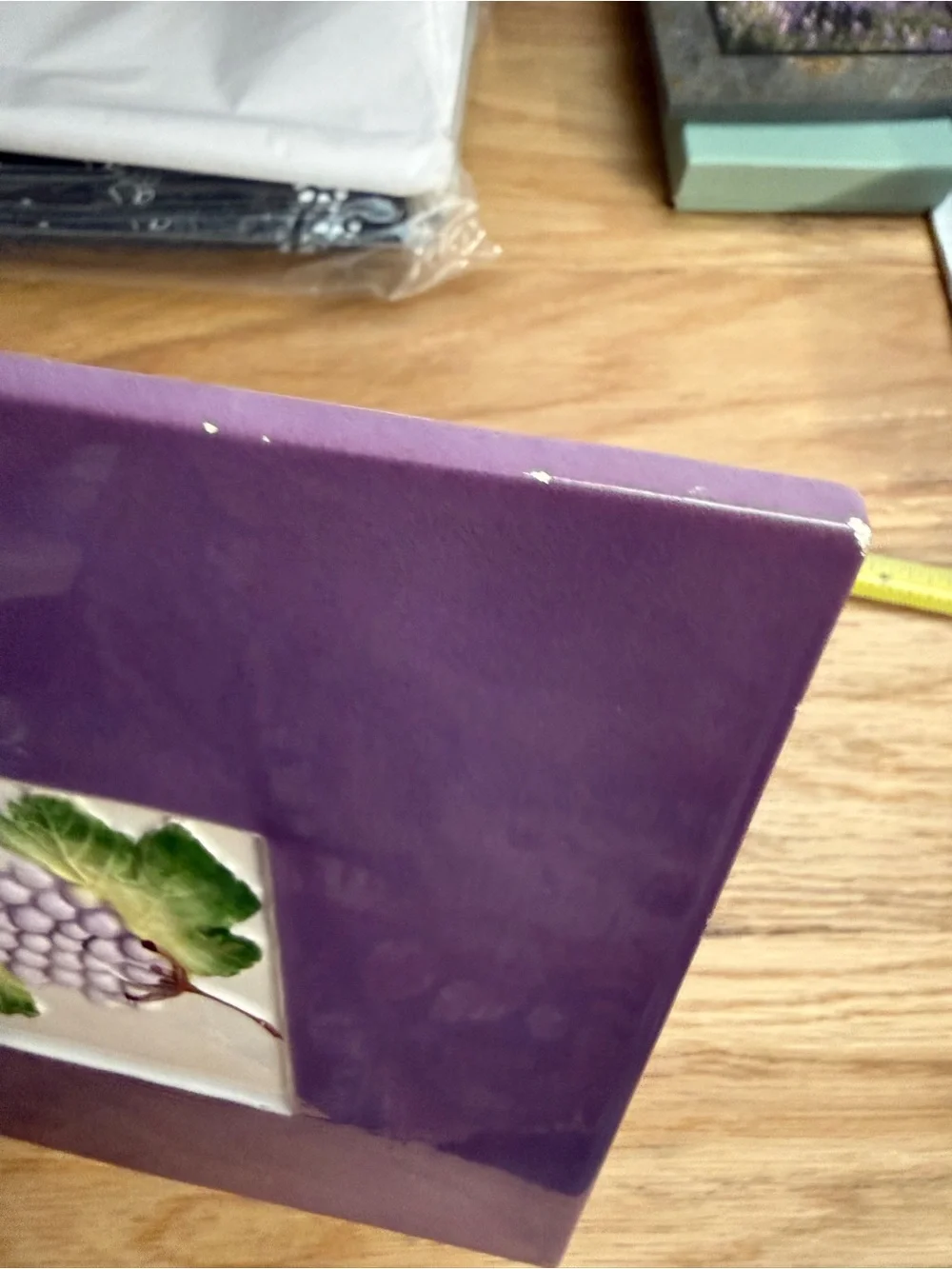 Purple Grape Ceramic Accent Tile from World Market